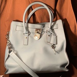 Michael Kors Hamilton Lock/key 18K tote/bag EC!